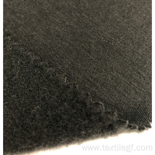 Hot sale T/C French Black KnittingTerry Brushed Fabric